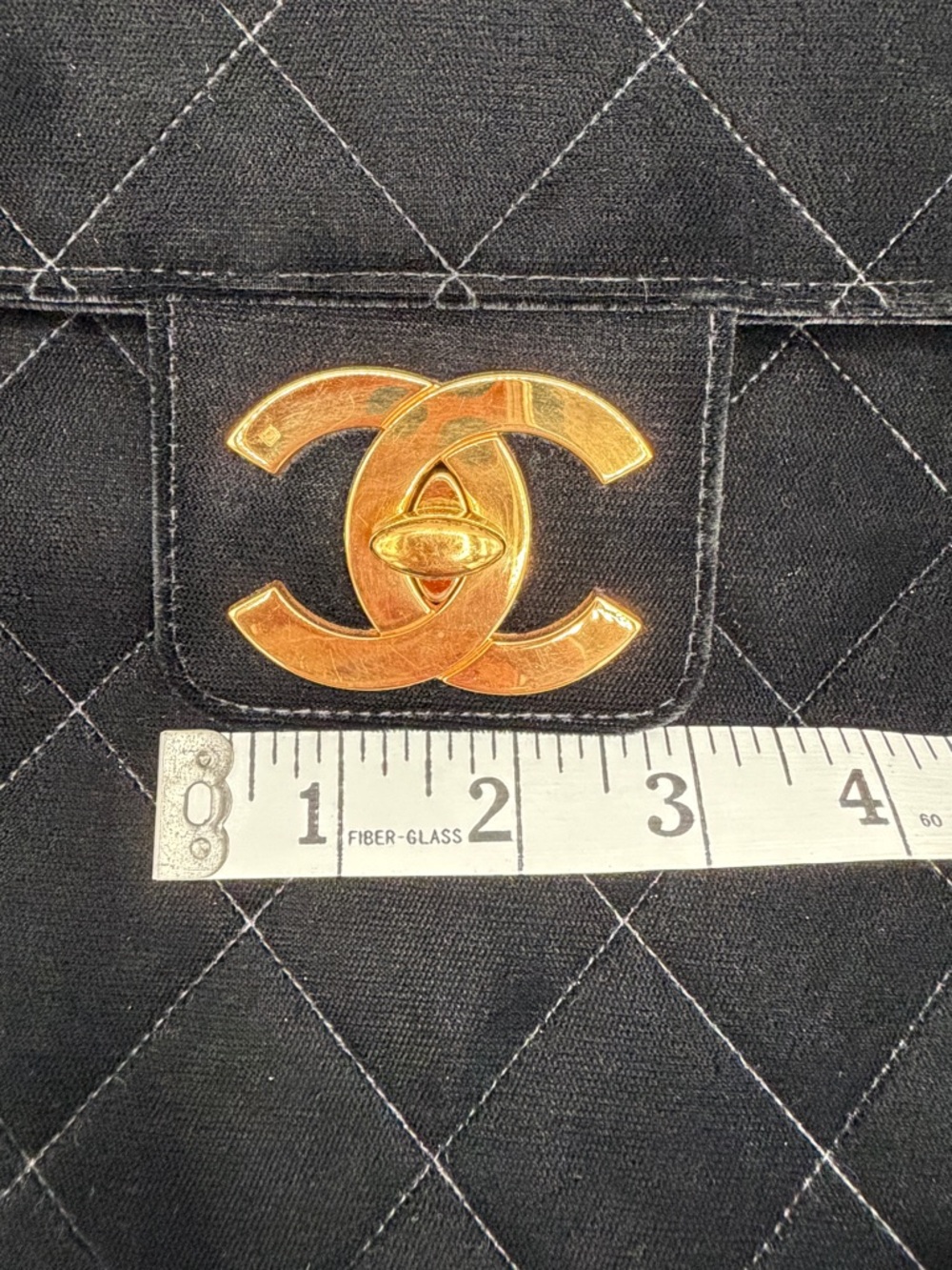 Chanel Authentic Vintage Deep Black Velvet Briefcase Gold Hardware, 1994-1996 - Picture 14 of 15